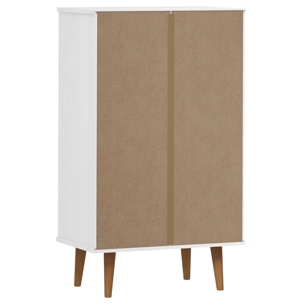 vidaXL Armoire à chaussures MOLDE Blanc 59,5x35x103 cm Bois de pin