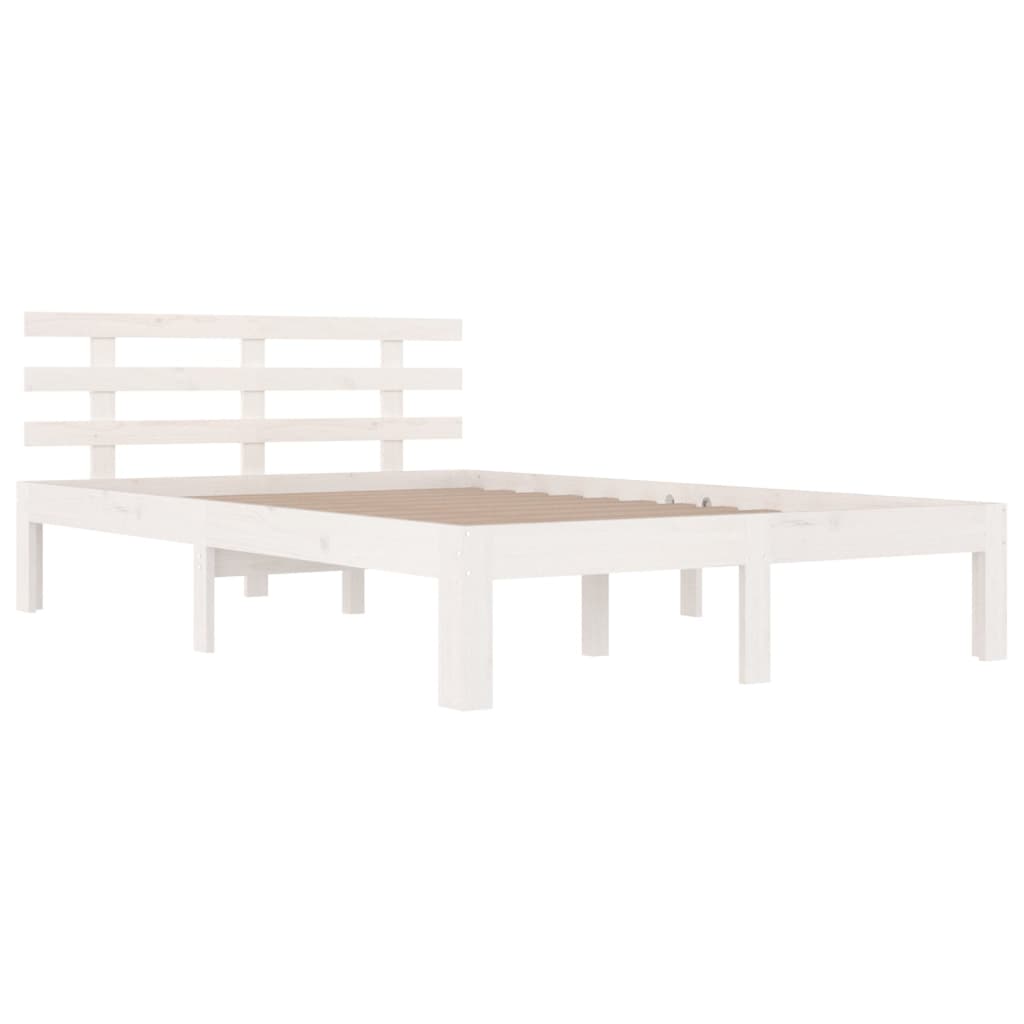 vidaXL Cadre de lit sans matelas blanc bois massif 160x200 cm