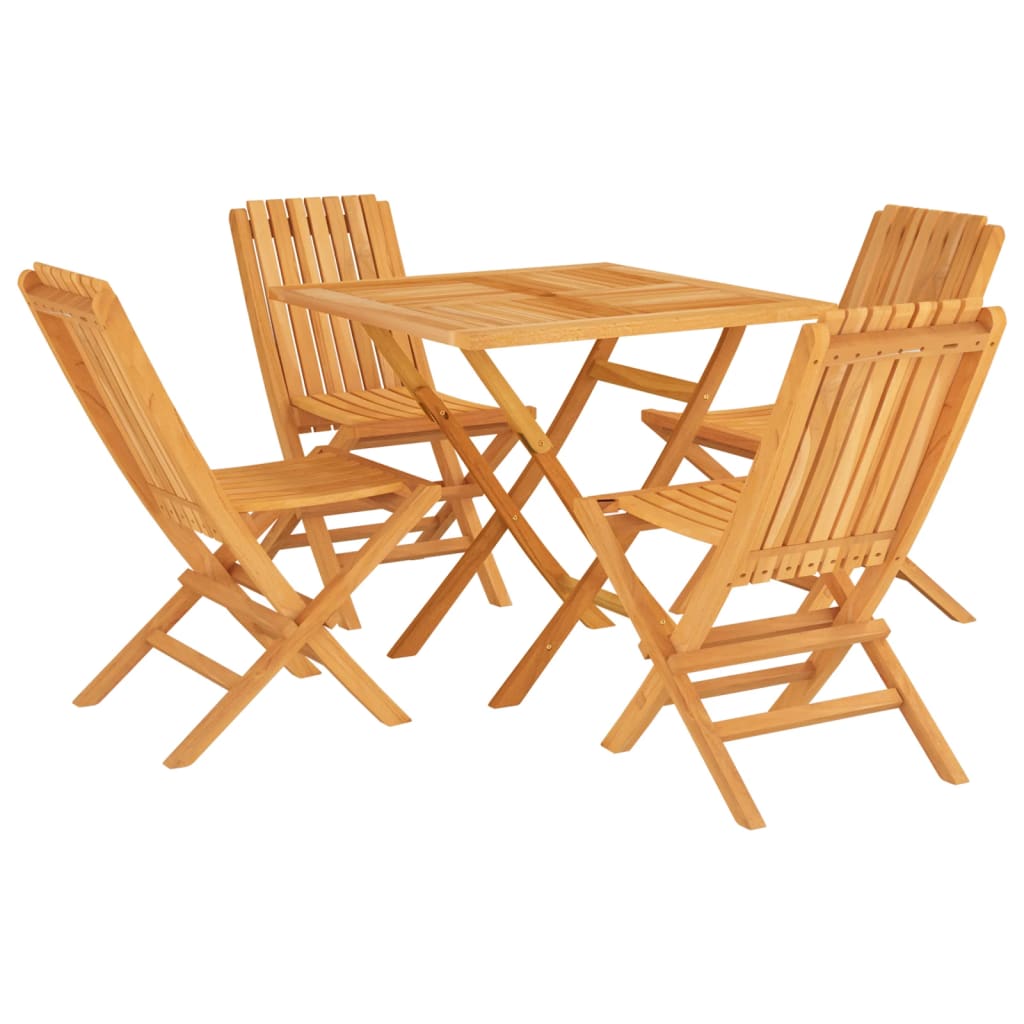 vidaXL Ensemble à manger de jardin 5 pcs Bois de teck massif