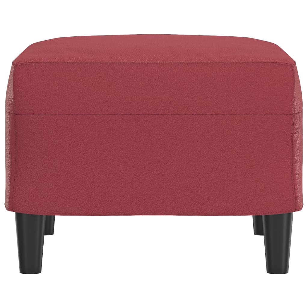 vidaXL Repose-pied Rouge bordeaux 60x50x41 cm Similicuir