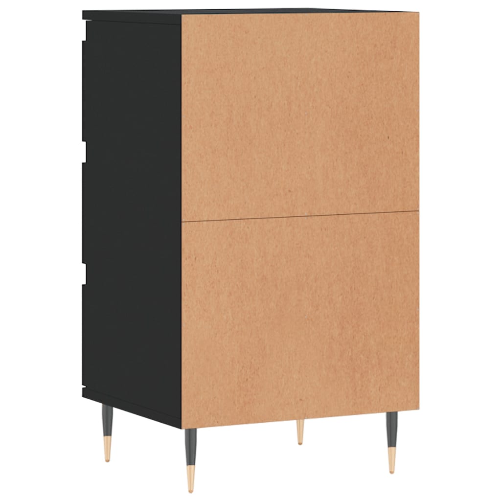 vidaXL Buffet noir 40x35x70 cm bois d’ingénierie