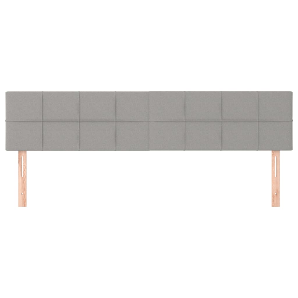 vidaXL Têtes de lit 2 pcs Gris clair 90x5x78/88 cm Tissu