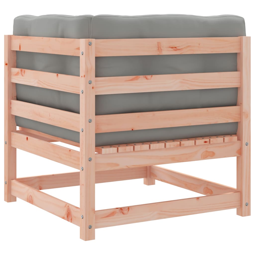 vidaXL Salon de jardin 3 pcs et coussins bois massif sapin de douglas