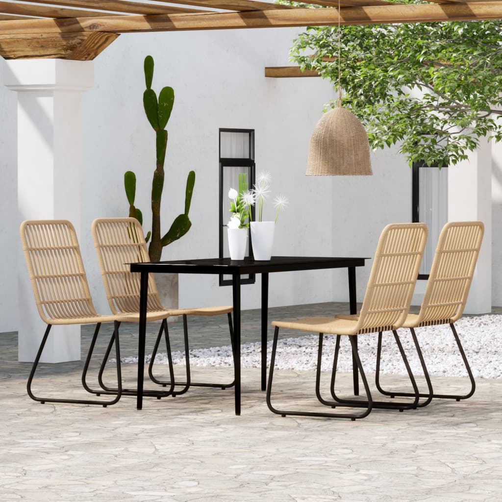 vidaXL Ensemble à manger de jardin 5 pcs Chêne