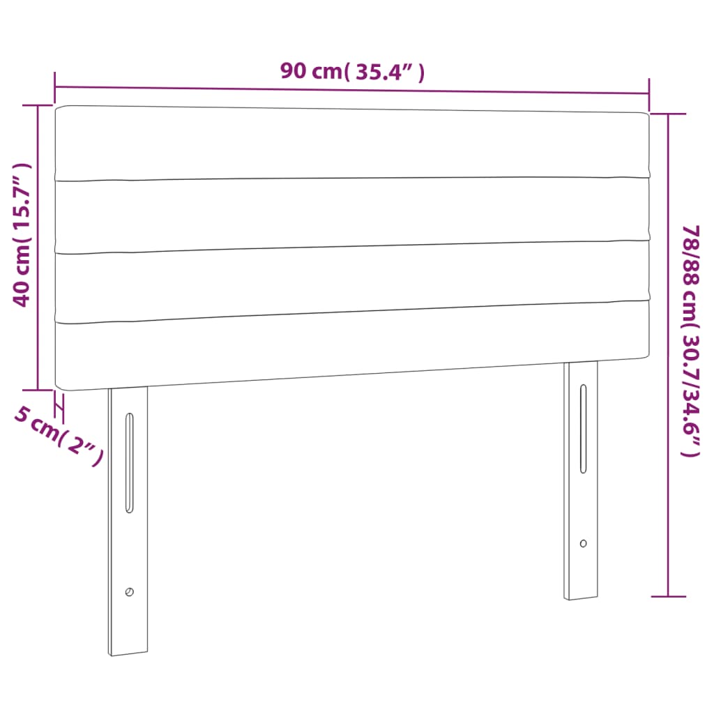 vidaXL Tête de lit Vert foncé 90x5x78/88 cm Velours