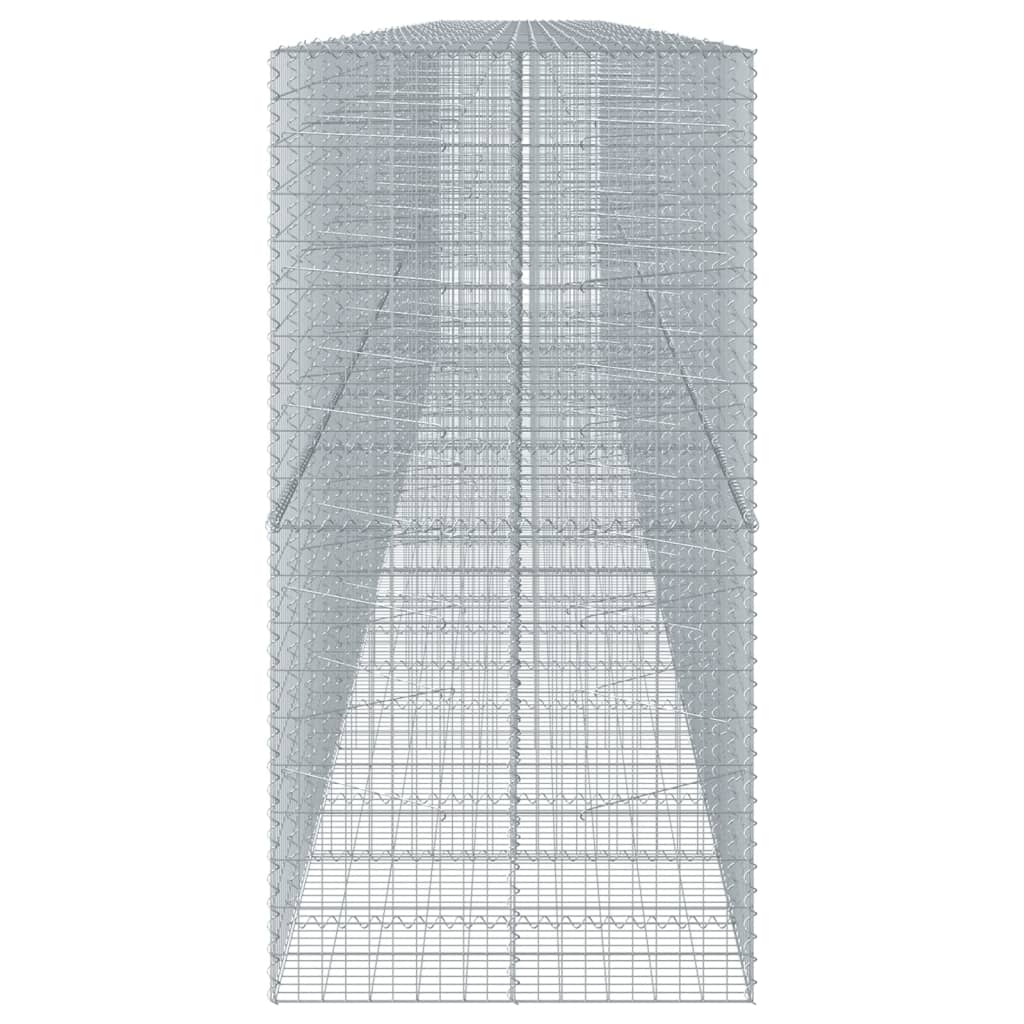 vidaXL Panier gabion avec couvercle 1150x100x200 cm fer galvanisé