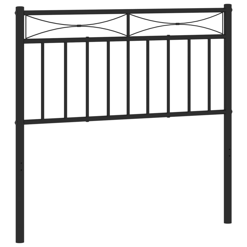 vidaXL Tête de lit métal noir 90 cm