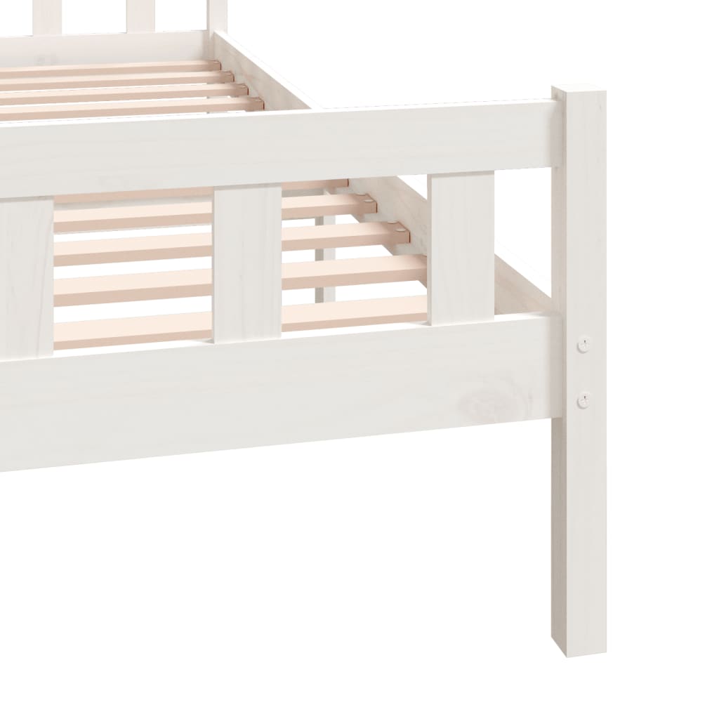 vidaXL Cadre de lit sans matelas blanc bois massif 160x200 cm