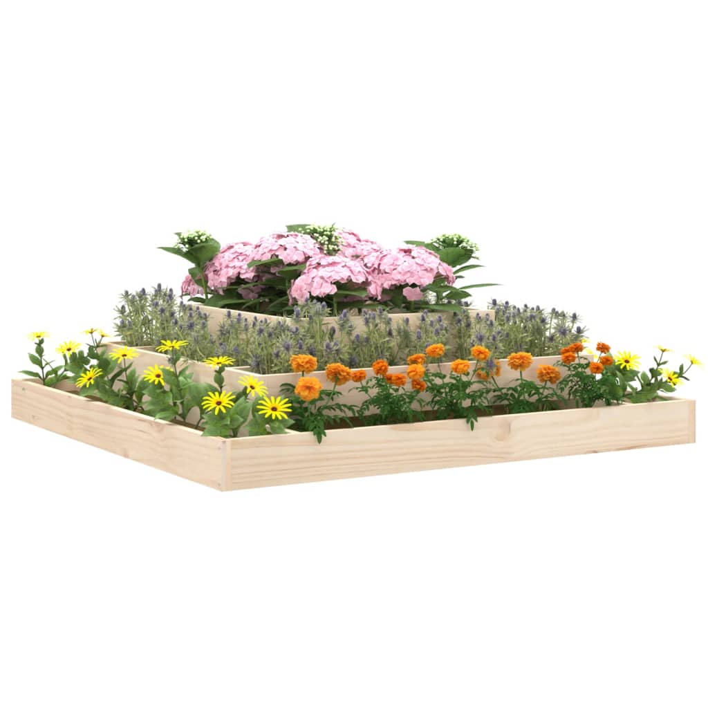 vidaXL Jardinière 110x110x27 cm Bois massif de pin