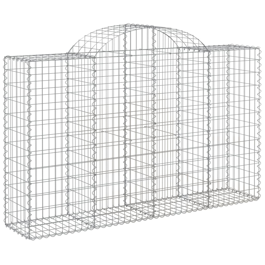 vidaXL Paniers à gabions arqués 10 pcs 200x50x120/140 cm Fer galvanisé