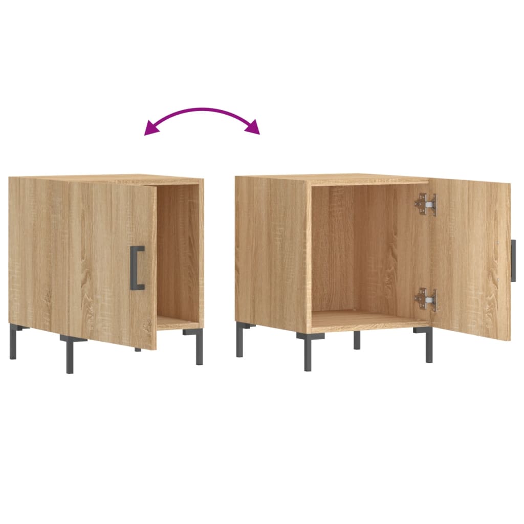 vidaXL Tables de chevet 2 pcs chêne sonoma 40x40x50 cm bois ingénierie