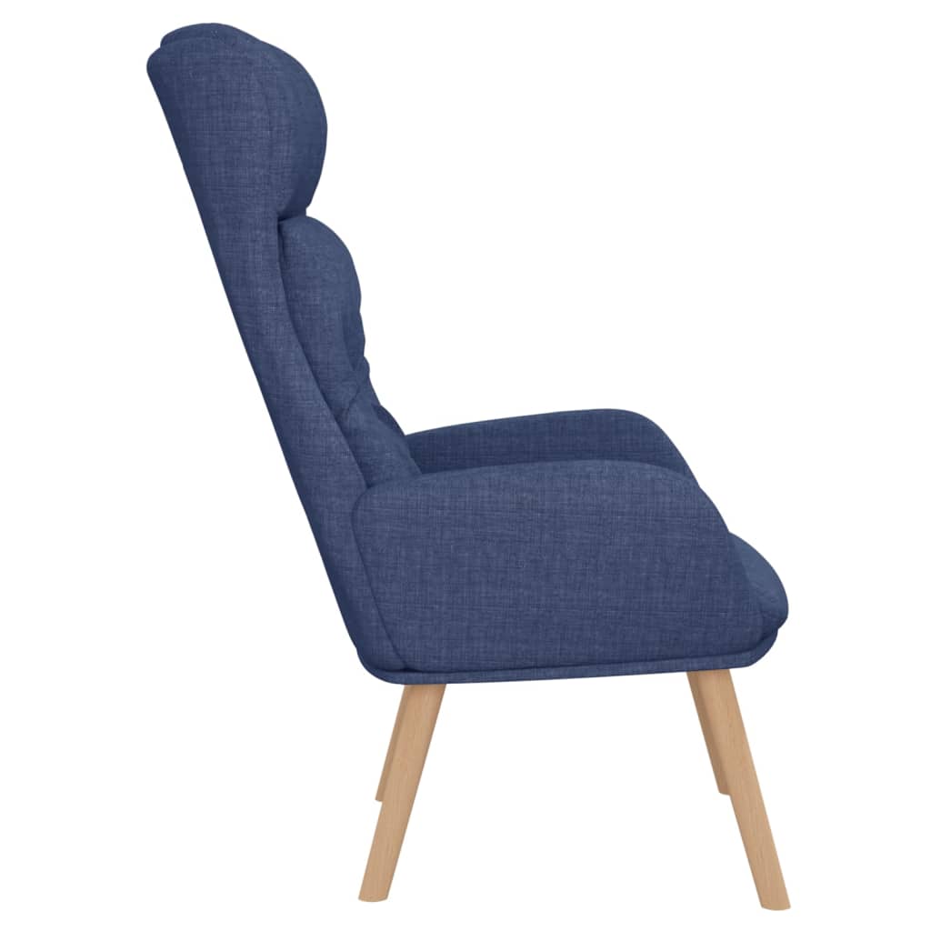 vidaXL Chaise de relaxation Bleu Tissu