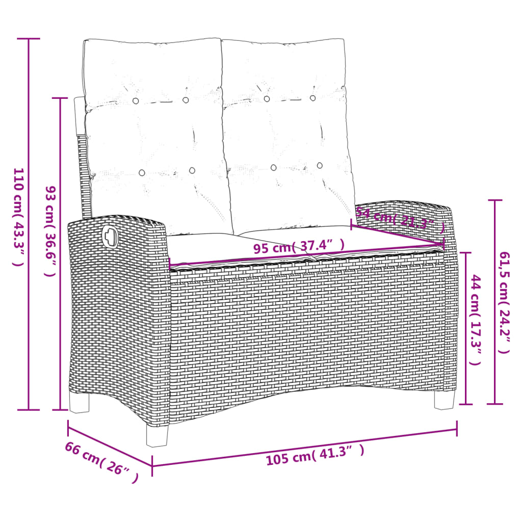 vidaXL Ensemble à manger de jardin 4 pcs avec coussins noir