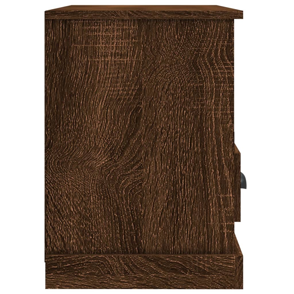 vidaXL Meuble TV chêne marron 80x35x50 cm bois d'ingénierie