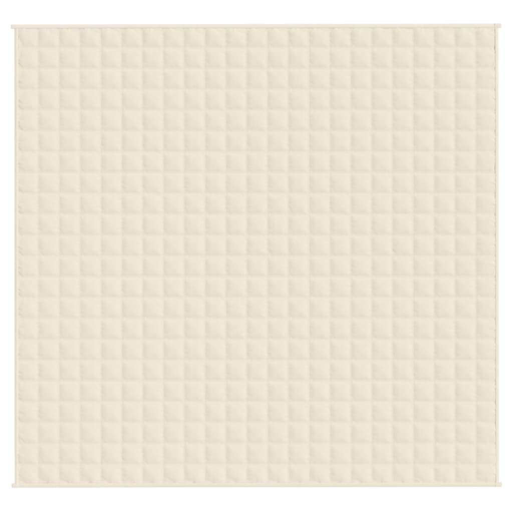 vidaXL Couverture lestée Crème clair 220x240 cm 15 kg Tissu