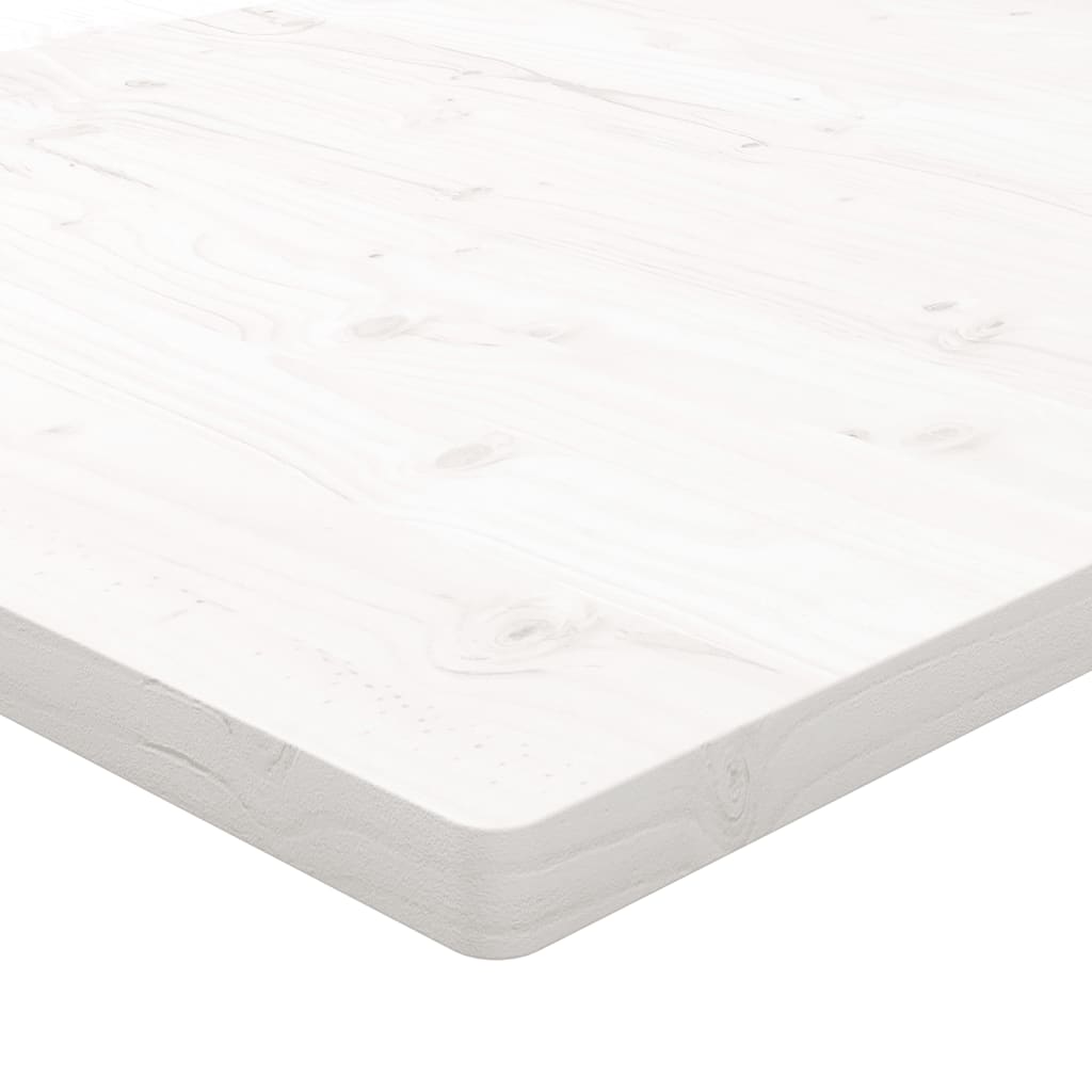 vidaXL Dessus de table blanc 90x90x2,5 cm bois de pin massif