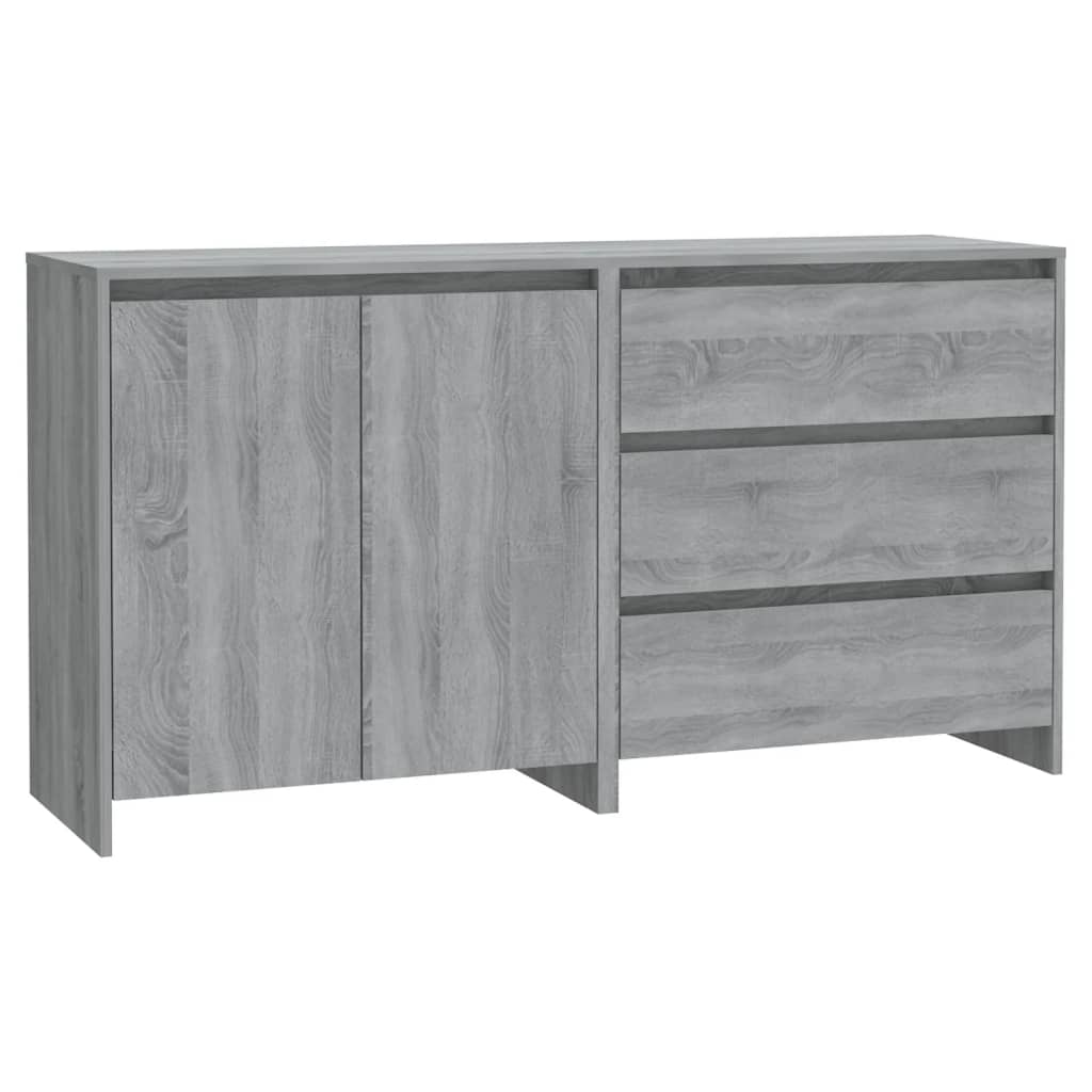 vidaXL Buffets 2 pcs Sonoma gris Bois d'ingénierie