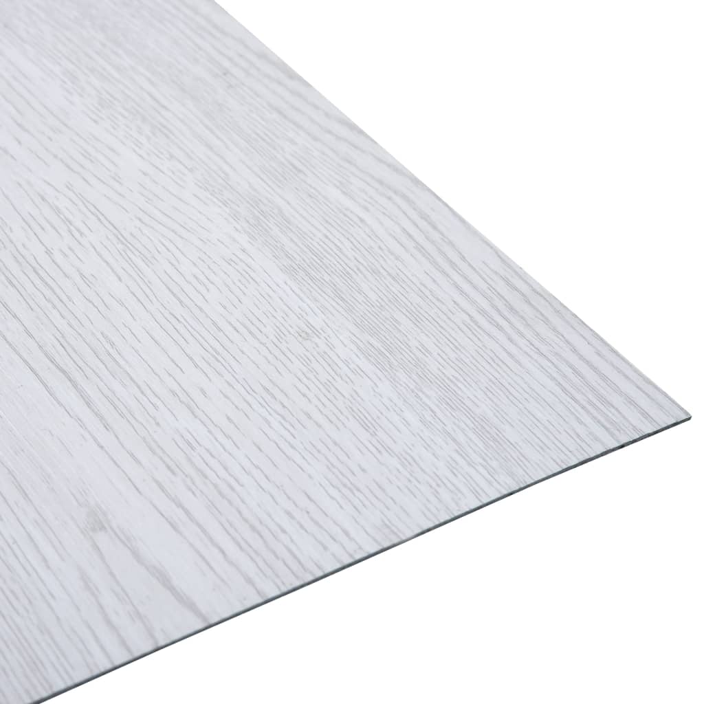 vidaXL Dalles de plancher autoadhésives 5,11 m² PVC blanc