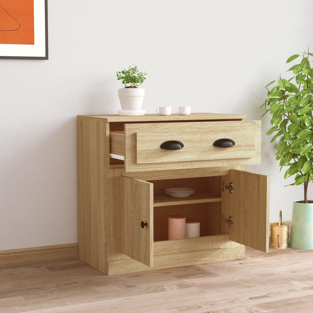 vidaXL Buffet chêne sonoma 70x35,5x67,5 cm bois d'ingénierie