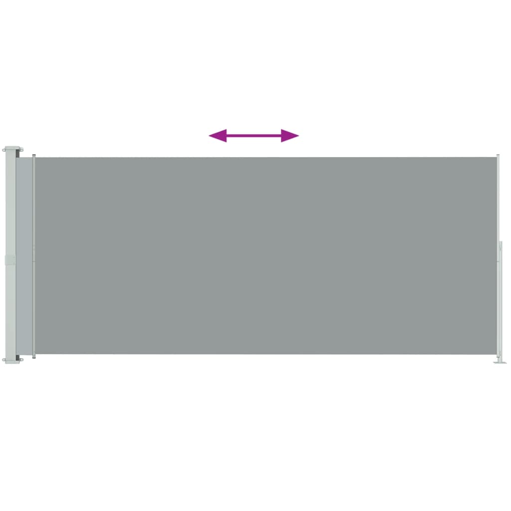 vidaXL Auvent latéral rétractable de patio 180x500 cm Gris