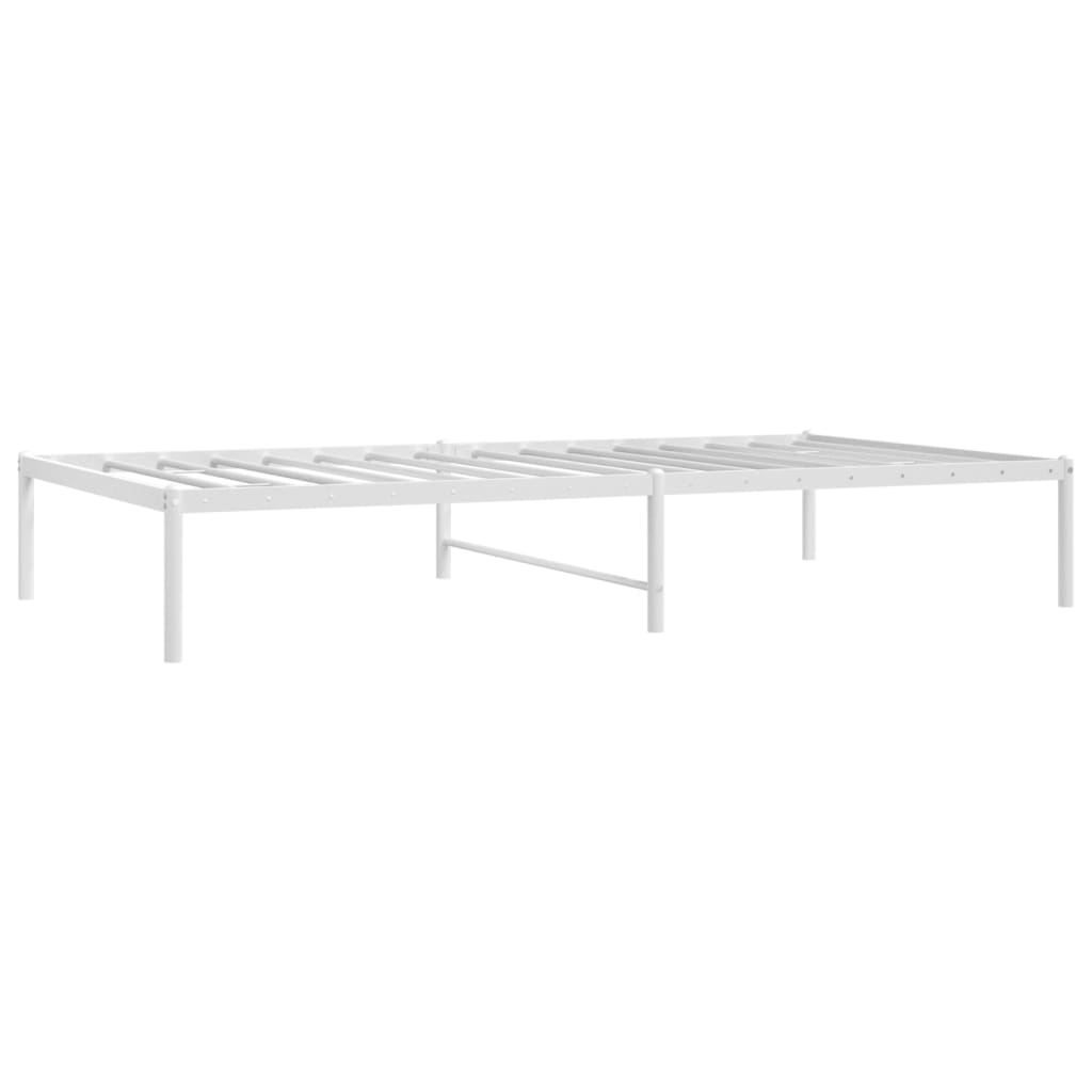 vidaXL Cadre de lit métal sans matelas blanc 100x190 cm