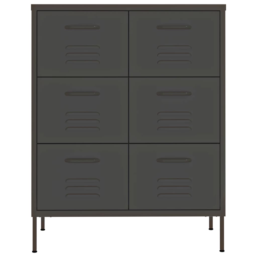 vidaXL Armoire à tiroirs Anthracite 80x35x101,5 cm Acier