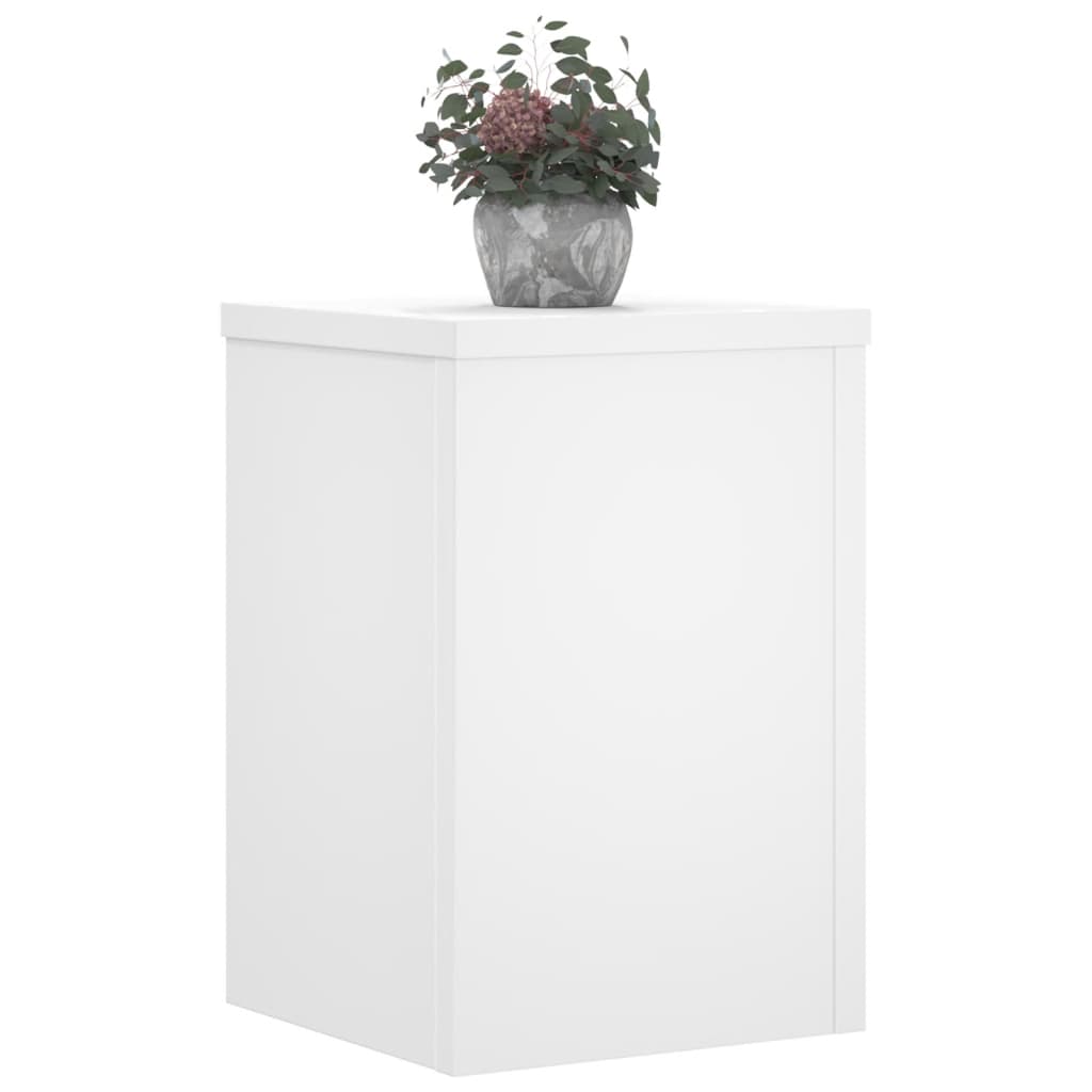 vidaXL Supports pour plantes 2 pcs blanc 20x20x30 cm bois d'ingénierie