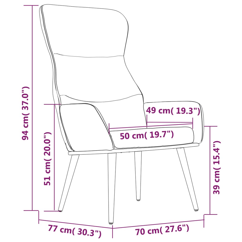 vidaXL Chaise de relaxation Gris clair Tissu