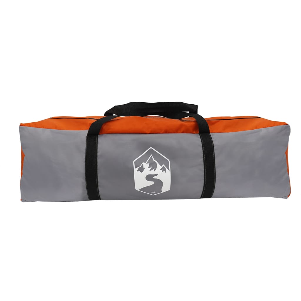 vidaXL Tente de camping à dôme 2 personnes gris et orange imperméable