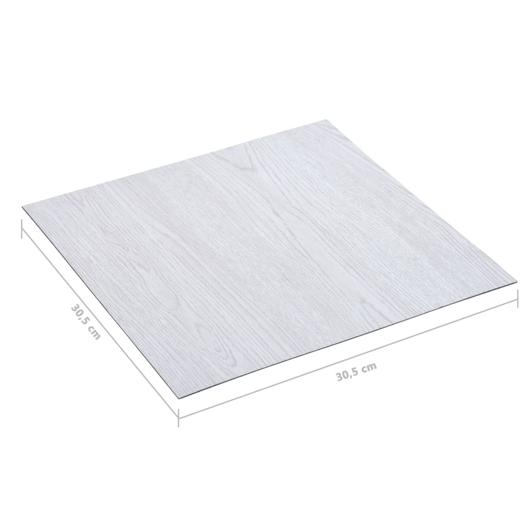 vidaXL Dalles de plancher autoadhésives 5,11 m² PVC blanc