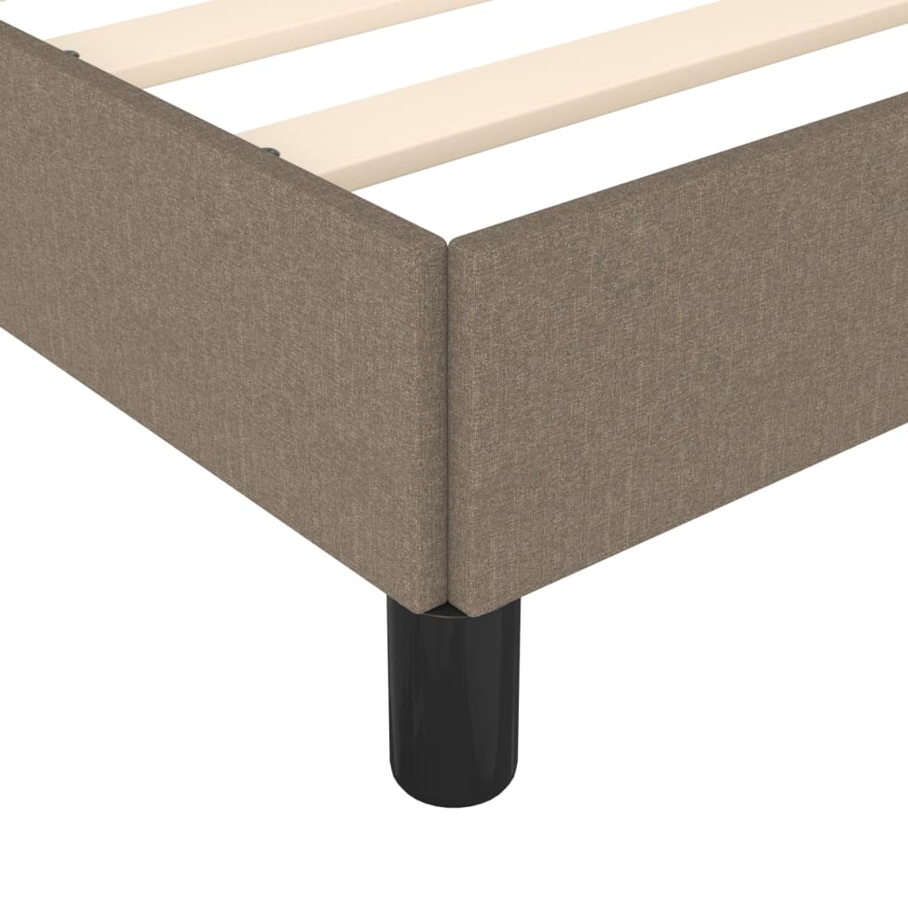 vidaXL Cadre de lit sans matelas taupe 140x190 cm tissu