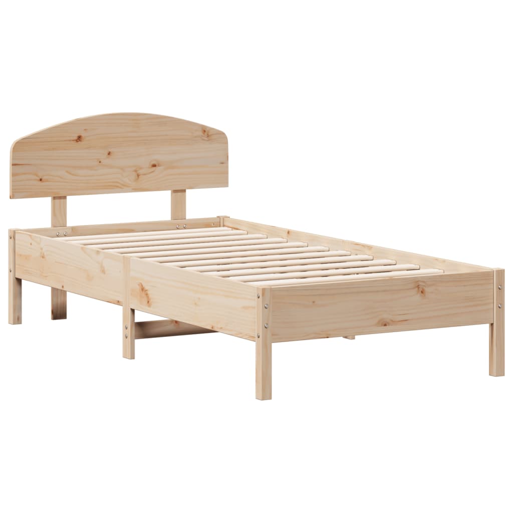 vidaXL Cadre de lit sans matelas 75x190 cm bois de pin massif