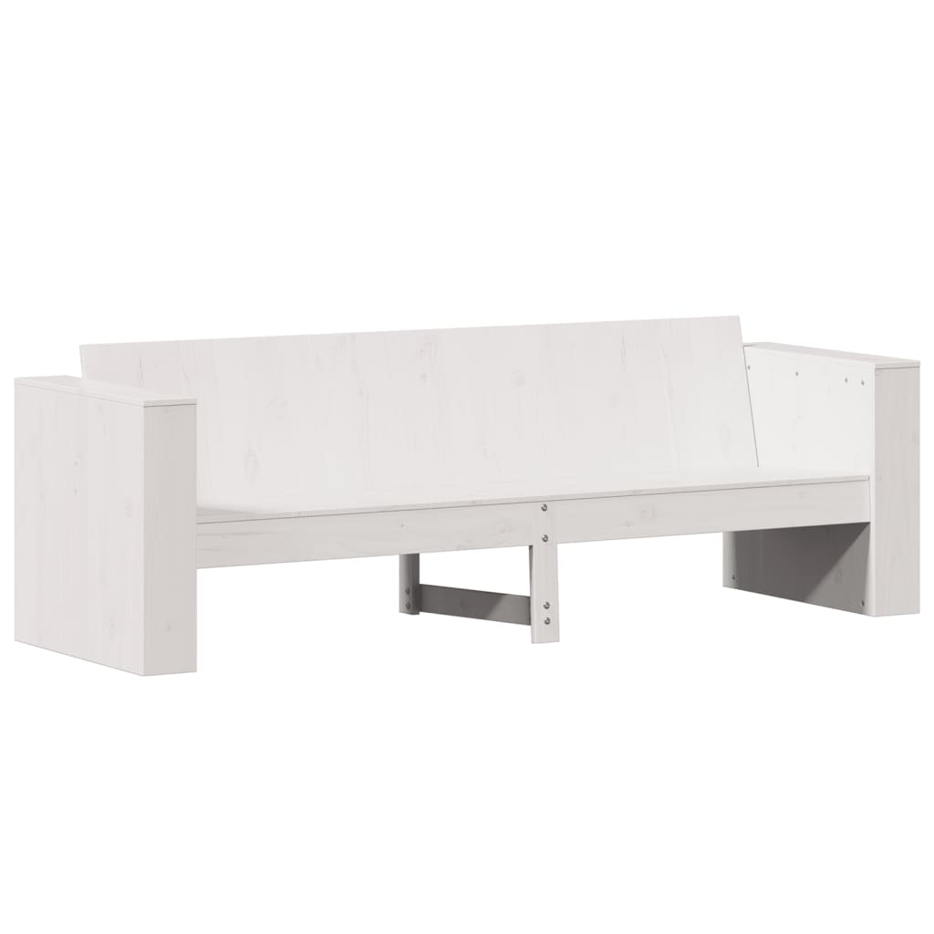 vidaXL Canapé de jardin 3 places blanc 189x60x62 cm bois de pin massif