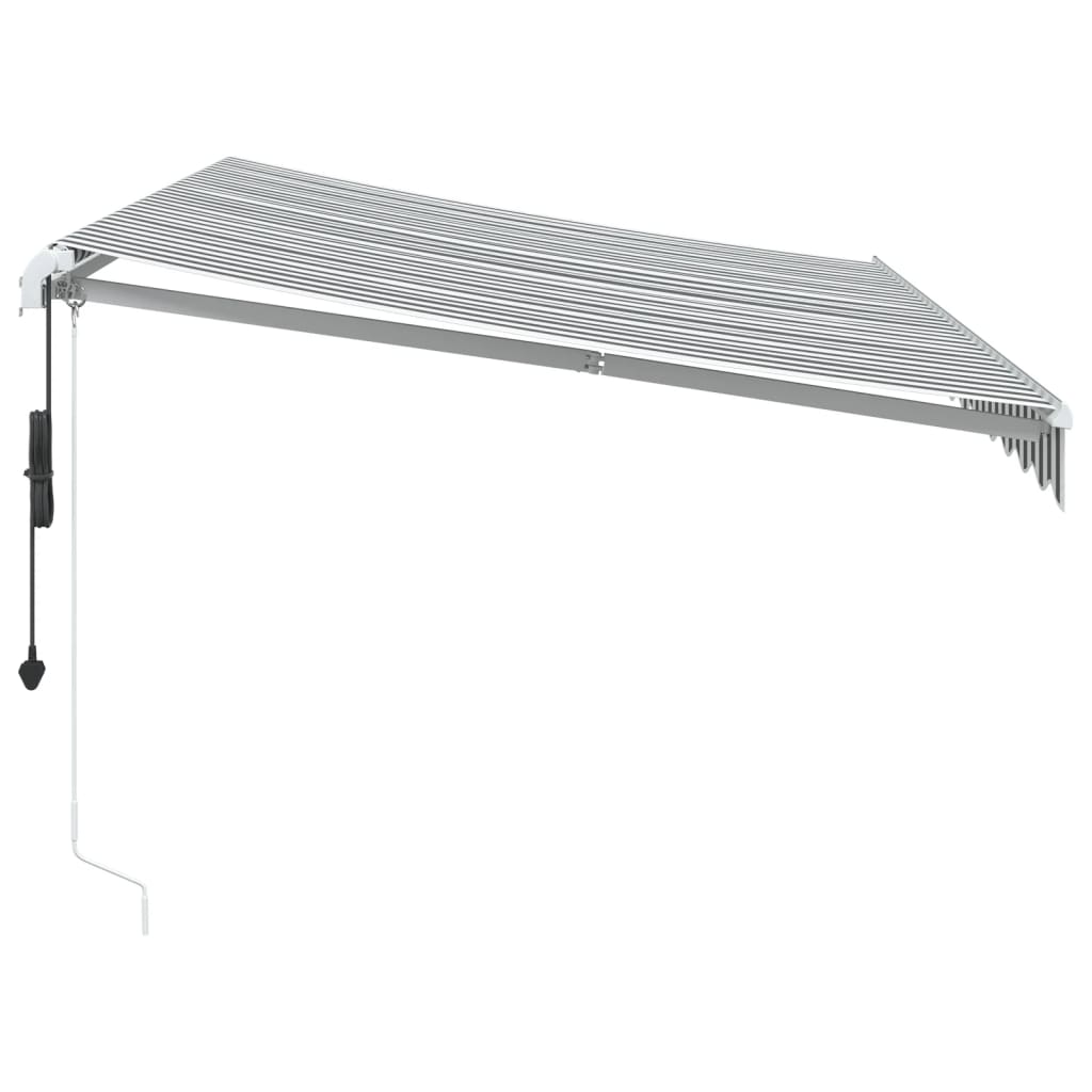 vidaXL Auvent rétractable automatique anthracite et blanc 350x250 cm