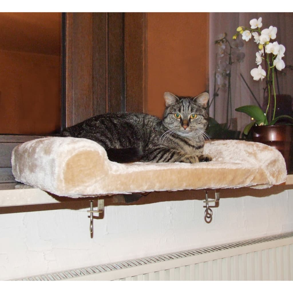 Kerbl Lit de rebord de fenêtre pour chats Beige 36 x 56 cm 82656