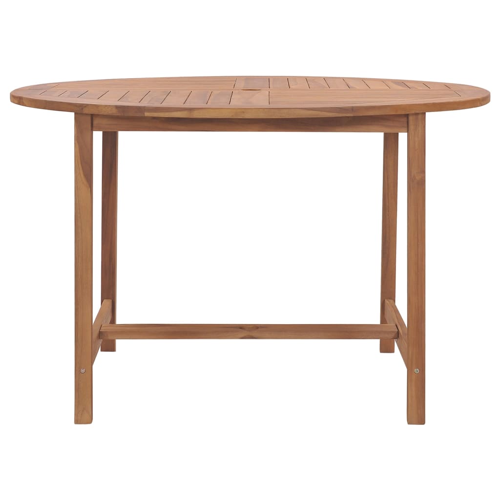 vidaXL Table de salle à manger de jardin Ø110x75cm Bois massif de teck