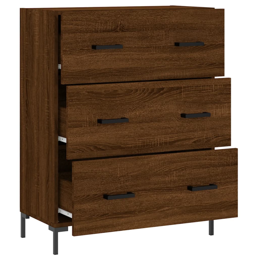 vidaXL Buffet chêne marron 69,5x34x90 cm bois d'ingénierie