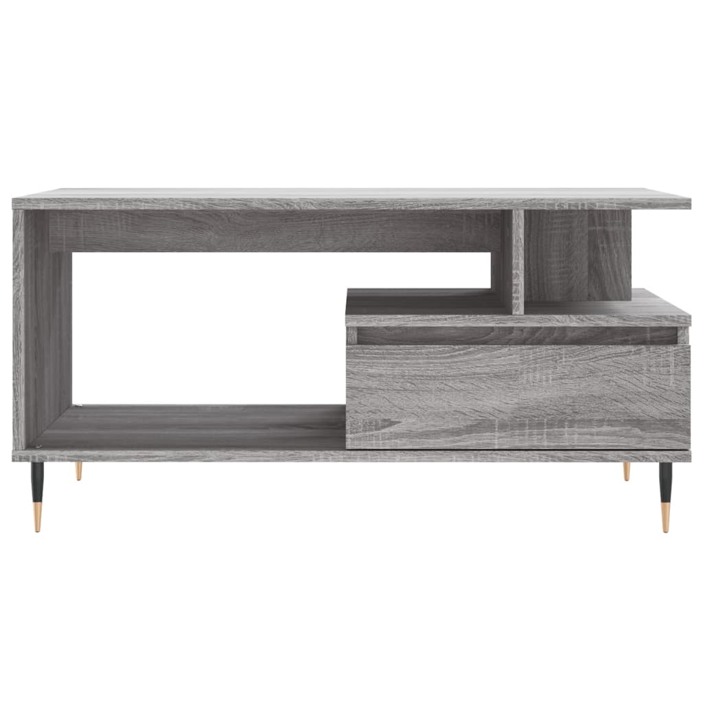 vidaXL Table basse Sonoma gris 90x49x45 cm Bois d'ingénierie