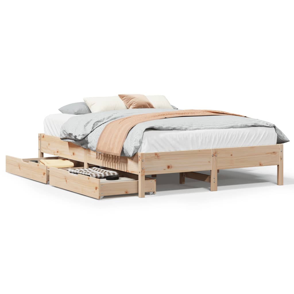 vidaXL Cadre de lit sans matelas 140x190 cm bois de pin massif