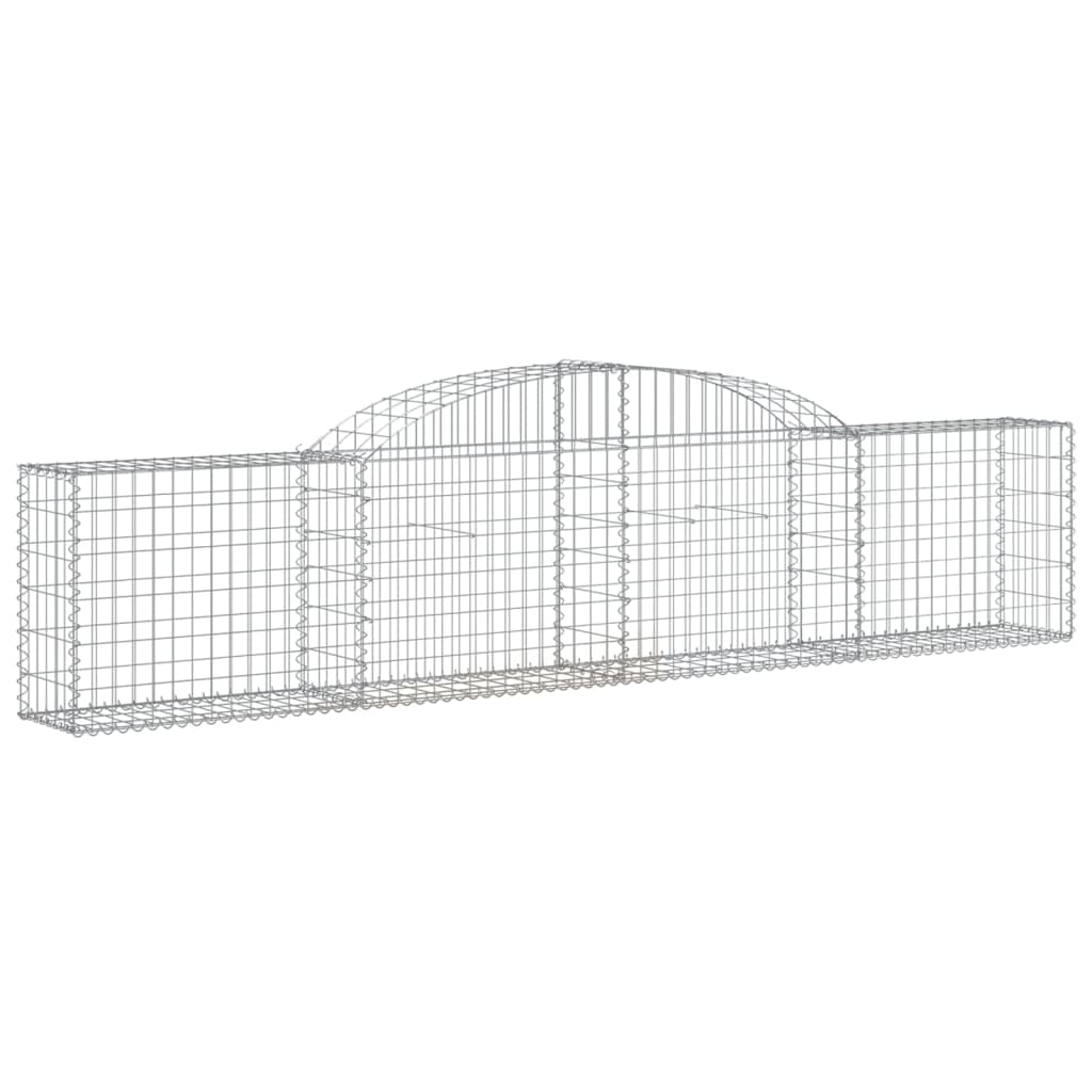 vidaXL Paniers à gabions arqués 5 pcs 300x30x60/80 cm Fer galvanisé