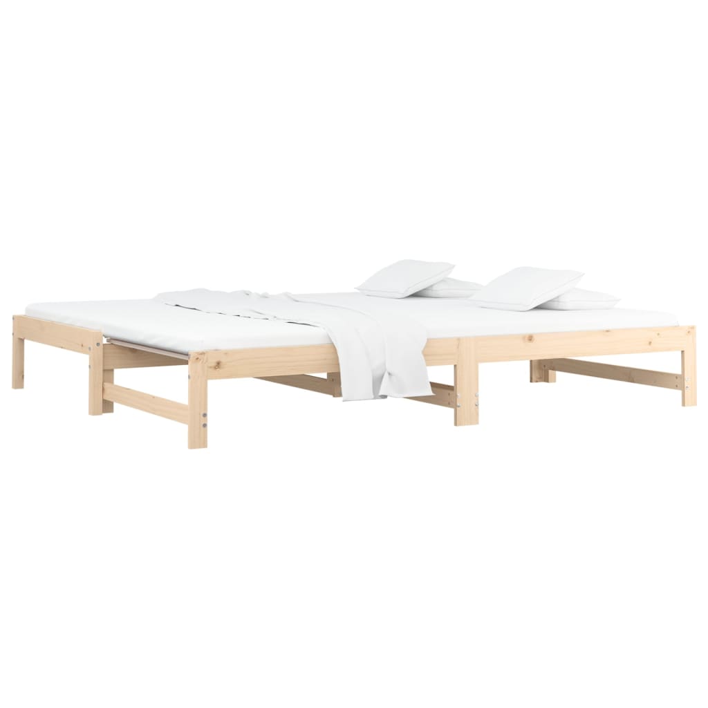 vidaXL Lit coulissant sans matelas 2x(90x200) cm Bois de pin massif