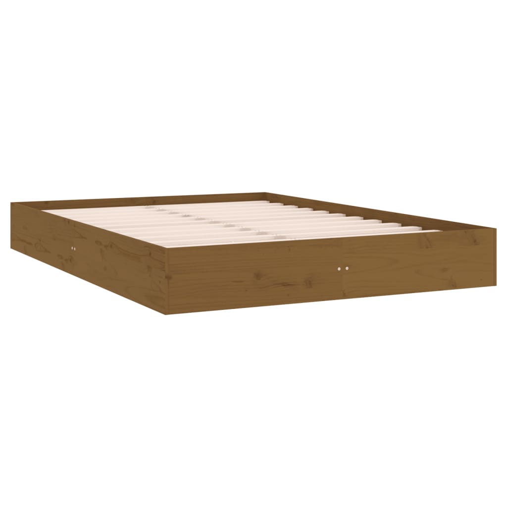 vidaXL Cadre de lit Marron miel Bois massif 120x200 cm