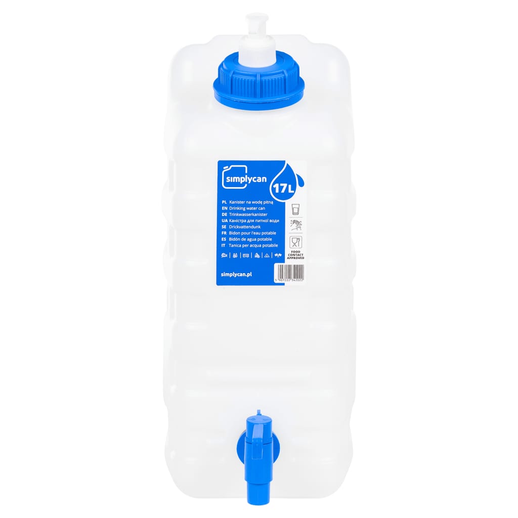 vidaXL Bidon d'eau avec robinet distributeur de savon 15 L plastique