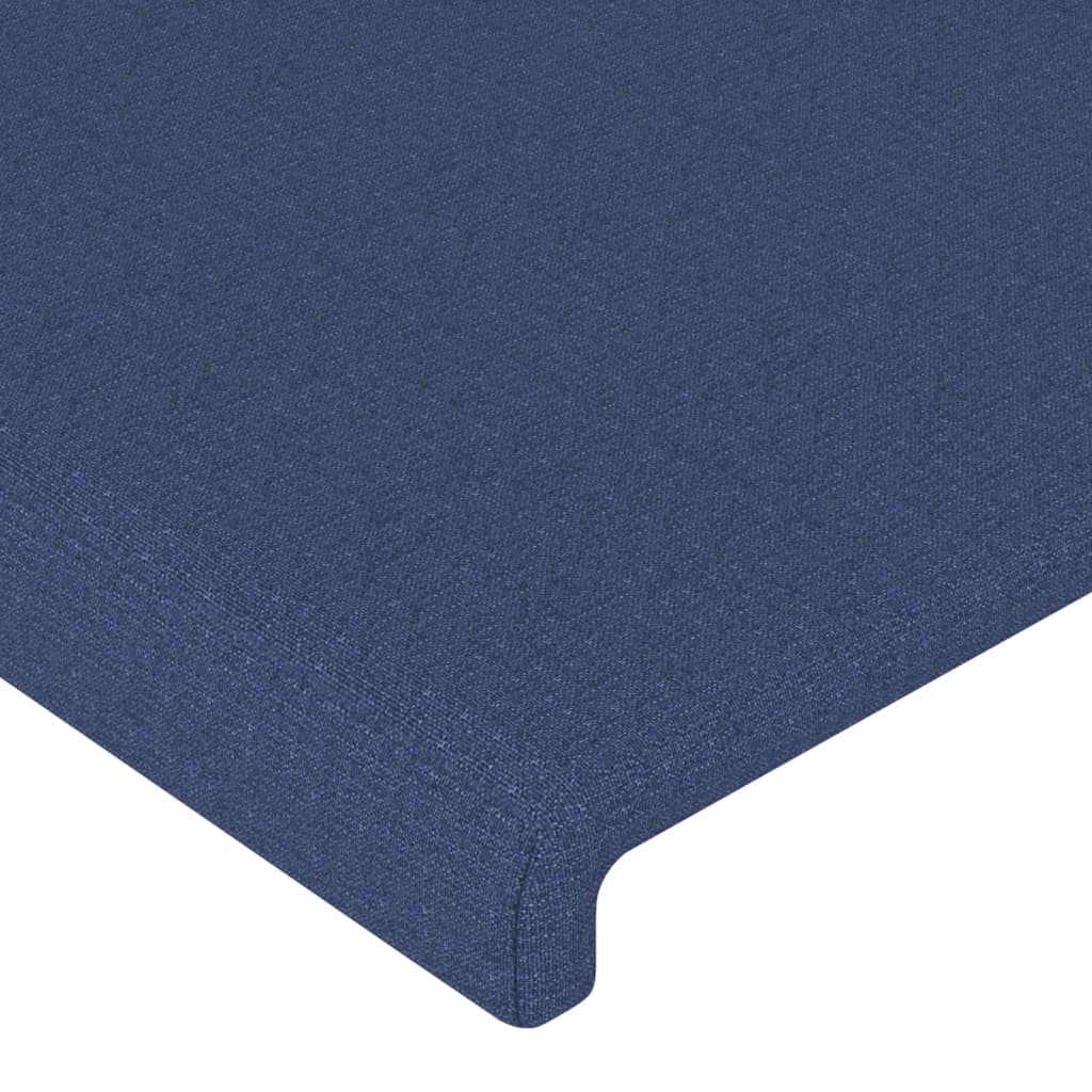 vidaXL Tête de lit avec oreilles Bleu 163x23x118/128 cm Tissu