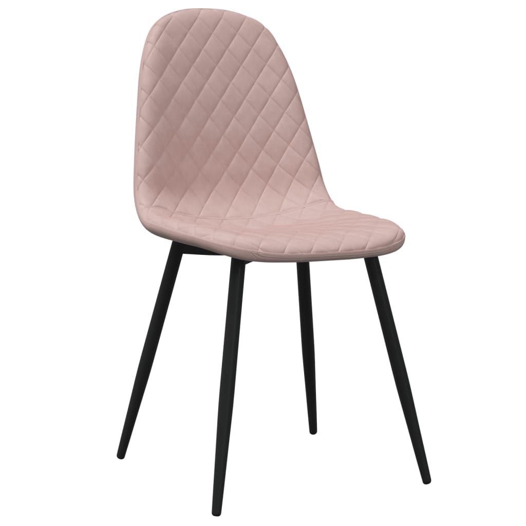 vidaXL Chaises à manger lot de 6 rose velours