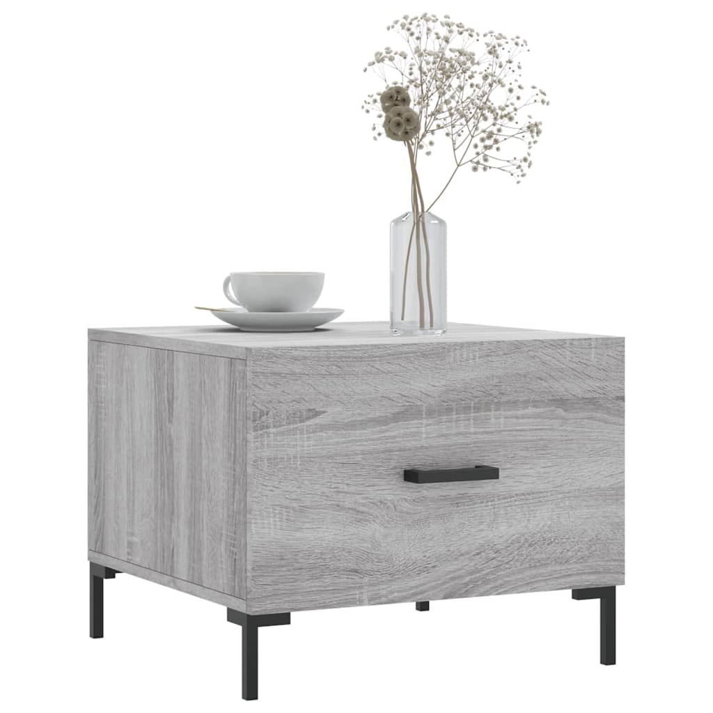 vidaXL Table basse Sonoma gris 50x50x40 cm Bois d'ingénierie