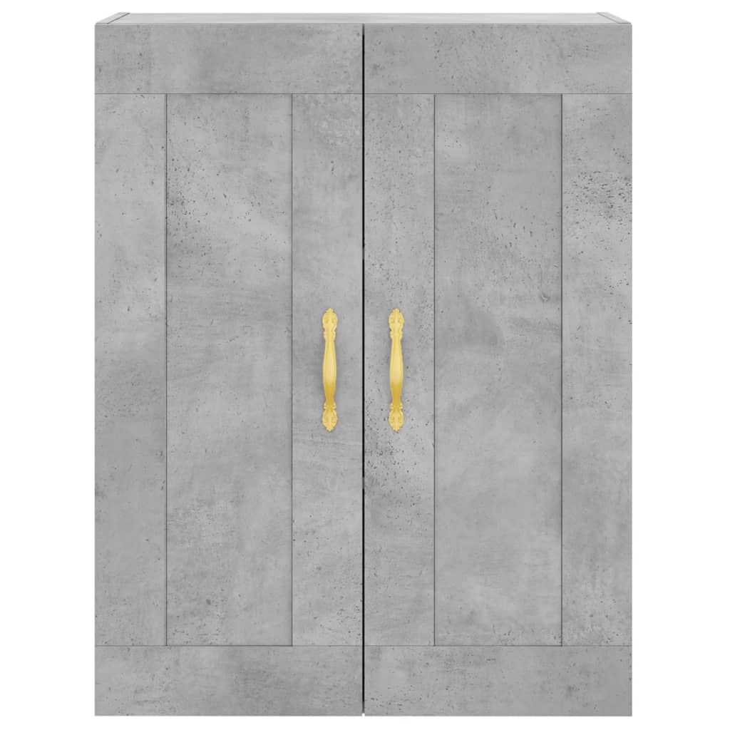 vidaXL Buffet haut Gris béton 69,5x34x180 cm Bois d'ingénierie