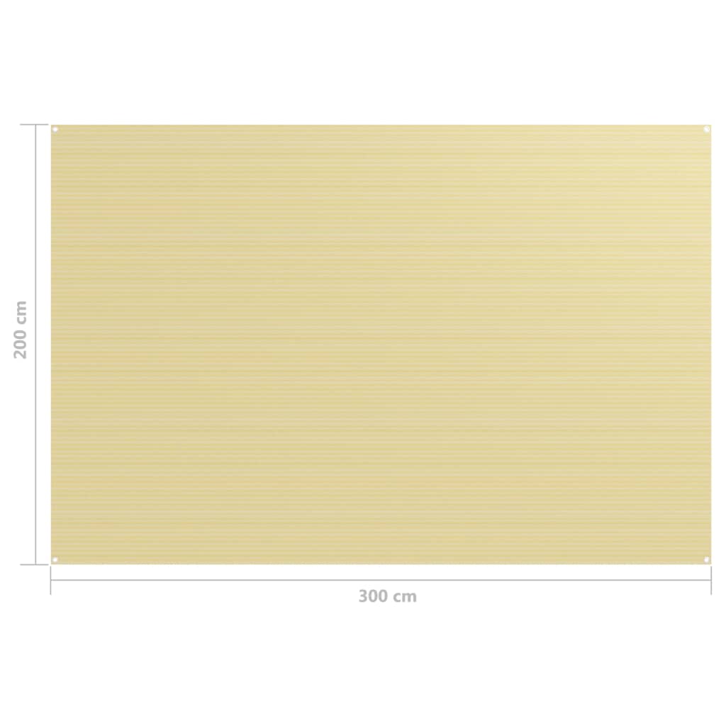 vidaXL Tapis de tente 200x300 cm Beige