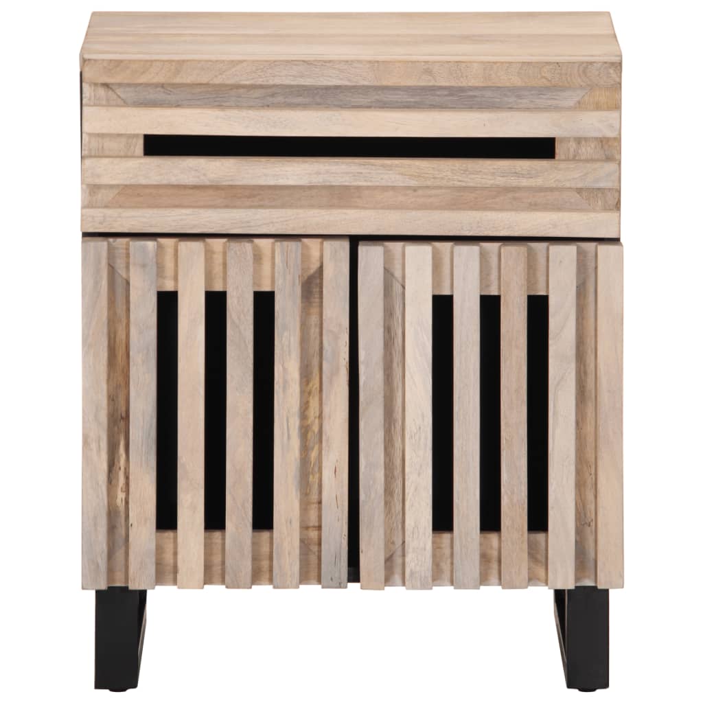 vidaXL Table de chevet 50x34x60 cm bois de manguier massif brut