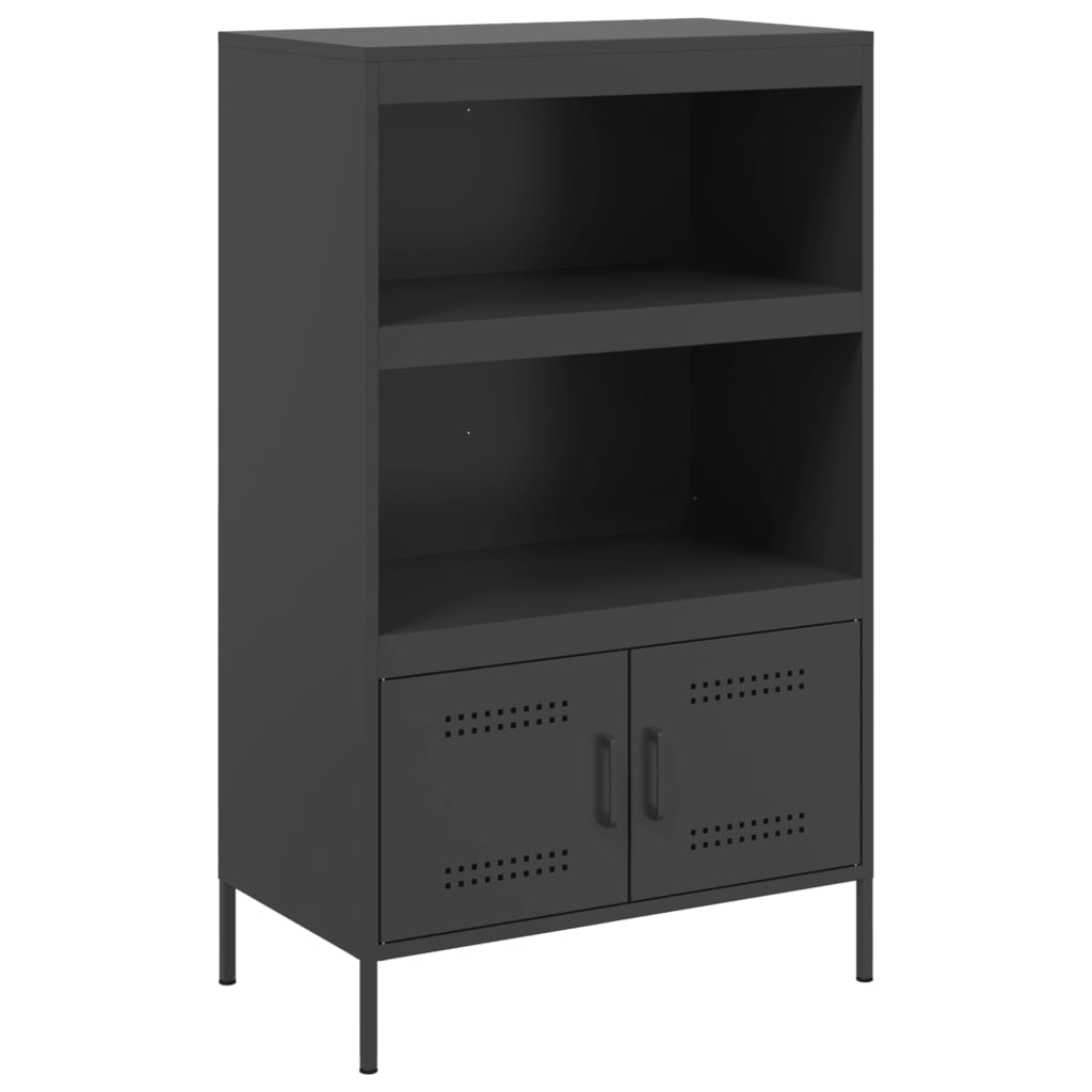 vidaXL Buffet haut noir 68x39x113 cm acier